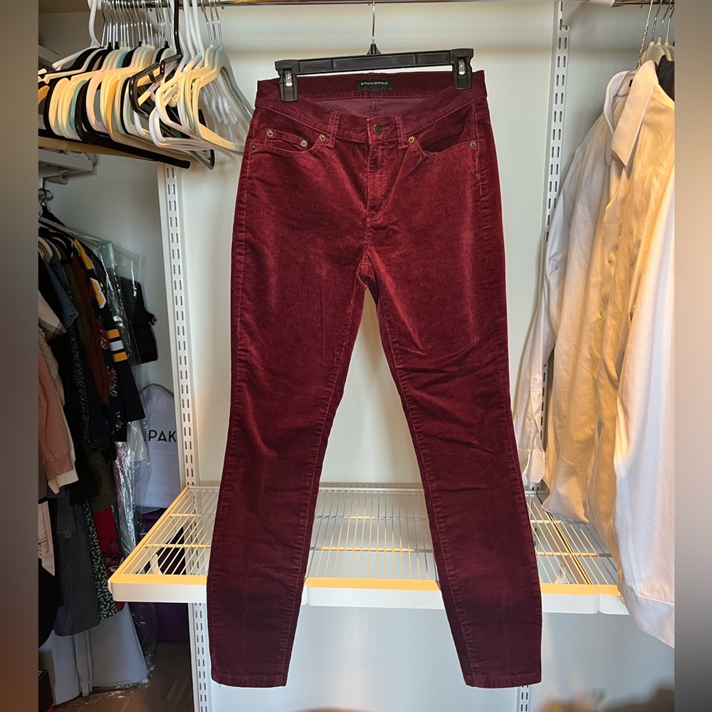 Banana Republic Burgundy Corduroys